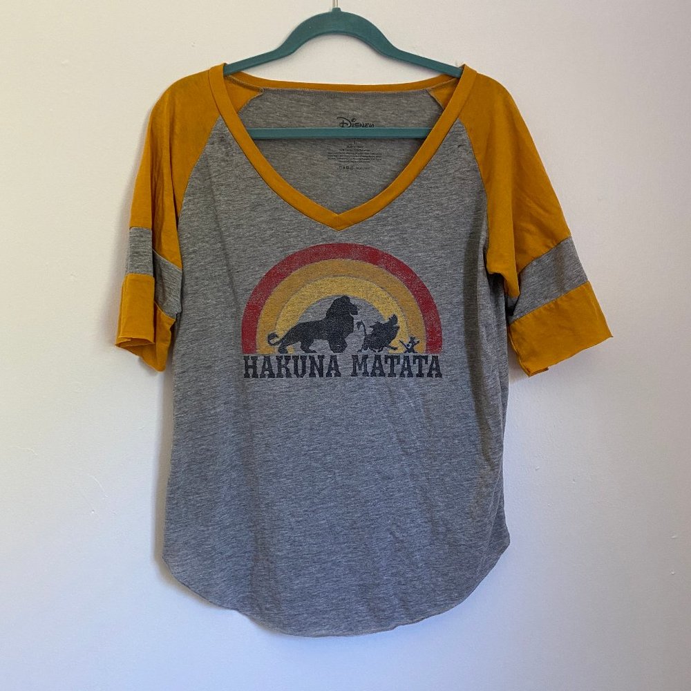 Disney Hakuna Matata Rainbow Mustard Henley
